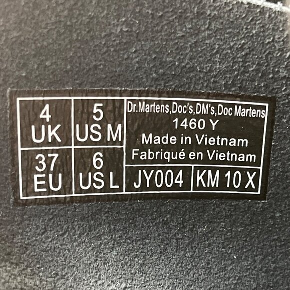 Dr. Martens Youth Black Patent Leather With Side Zipper Lace-Up Boots Size 5 US - Picture 5 of 14